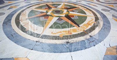Mosaic of Umberto I gallery in Naples