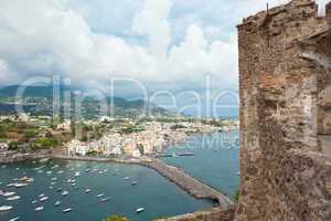 View of Ischia Ponte from Aragonese Castle
