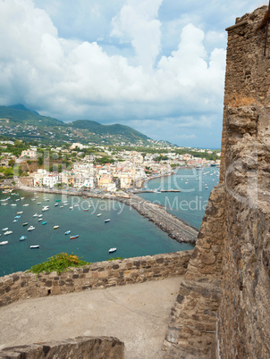 View of Ischia Ponte from Aragonese Castle