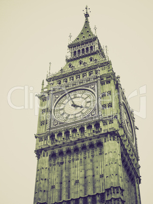 vintage sepia big ben