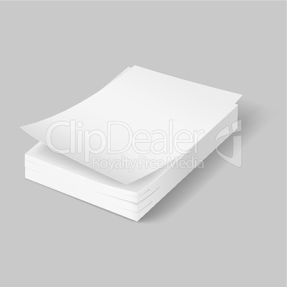 Stack of blank papers.