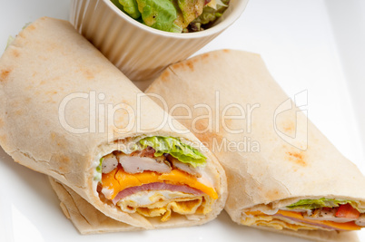 club sandwich pita bread laufrolle