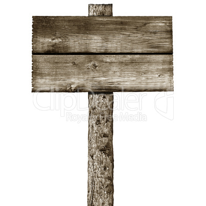 wooden post with signboard