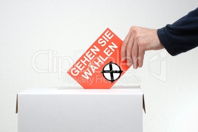 Stimmzettel: Gehen Sie wählen