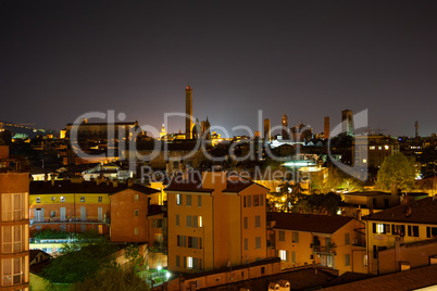 Bologna at night. Italy
