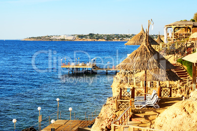 beach at the luxury hotel, sharm el sheikh, egypt