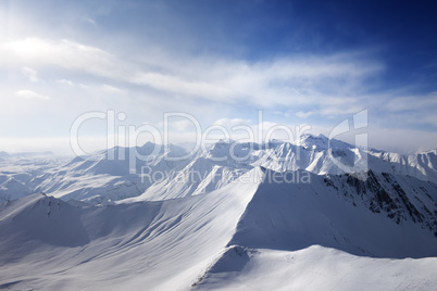 view on offpiste slope