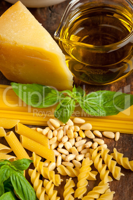 italian basil pesto pasta ingredients