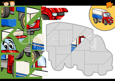 cartoon truck jigsaw puzzle game