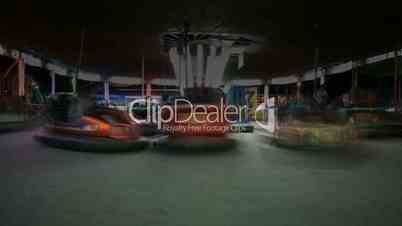 Fair Bumper Cars Fast Time-lapse