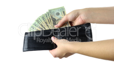 wallet with cash