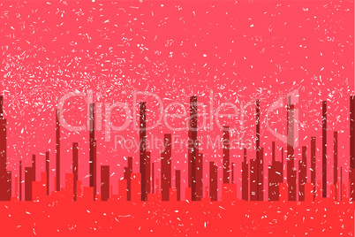red city background