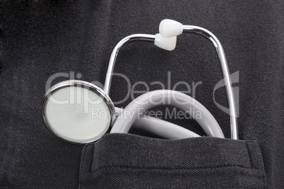 stethoscope in pocket