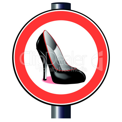 stiletto road sign