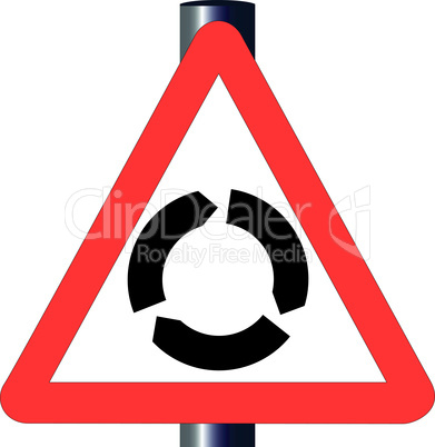 roundabout traffic sign