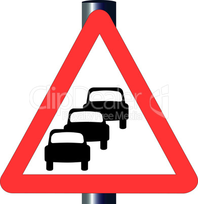 queuing traffic sign