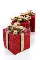 artificial red gift boxes