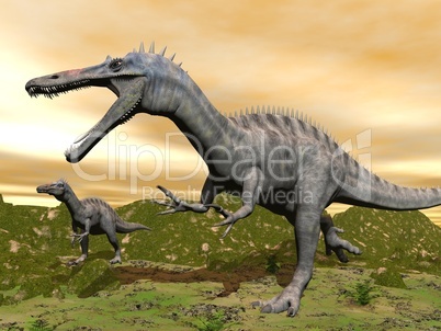 suchomimus dinosaurs - 3d render