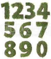 grass numbers cutout