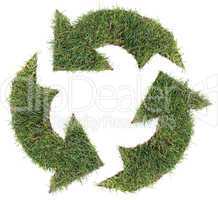 recycling symbol cut out