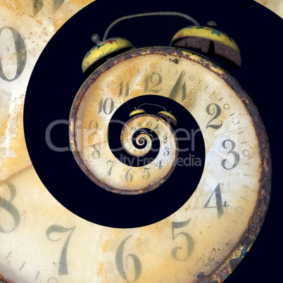 infinite old rusty clock