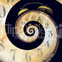 infinite old rusty clock