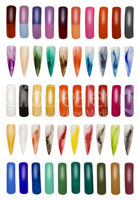 collection of finger nails cutout