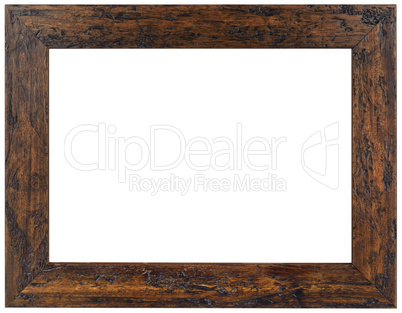 old brown wooden frame cutout