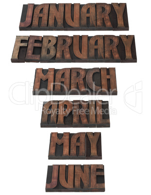 year month calendar cutout