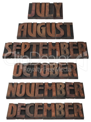 year month calendar cutout