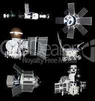 space ships probes cutout