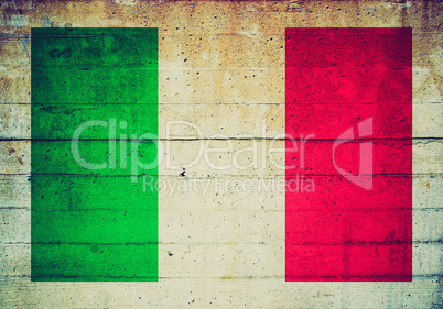 retro look italian flag