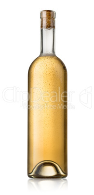 White wine in a bottle