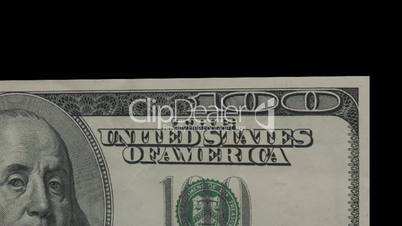 dollar symbol rotates close up.