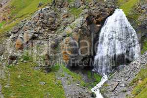 waterfall girlish braids between the mountains of northern cauca