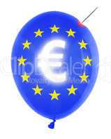 balloon with euro symbol