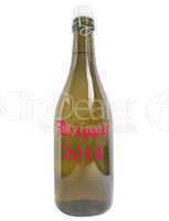 bottle of wine happy 2014