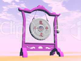 pink gong - 3d render