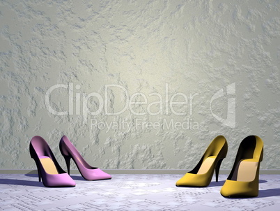 high heels - 3d render