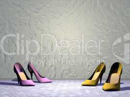 high heels - 3d render