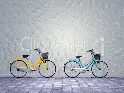 city bikes - 3d render