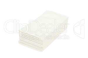 stacked paper tissue on white