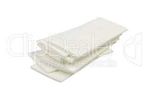 stacked paper tissue on white