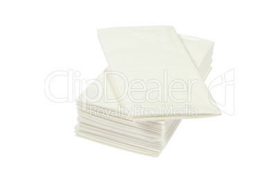 stacked paper tissue on white