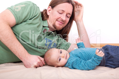 young father with baby