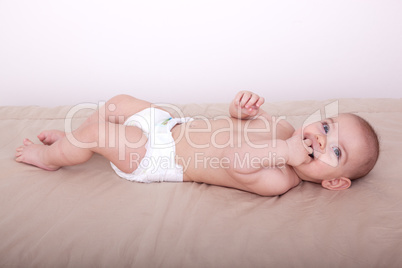 baby in diapers