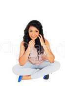 girl sitting on floor
