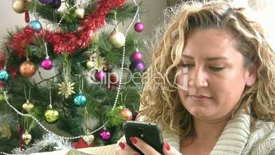 woman  celebrating christmas