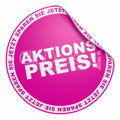 3d aufkleber - aktionspreis! pink