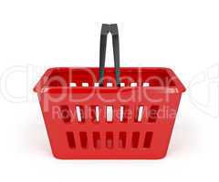 red shopping basket